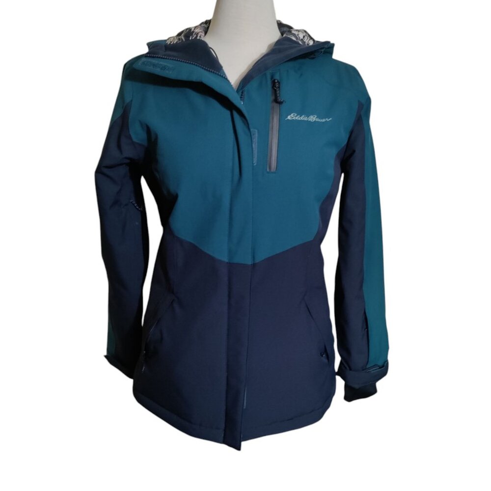 Eddie Bauer Powder Search Insulated Jacket‎ Size Small Peacock Blue